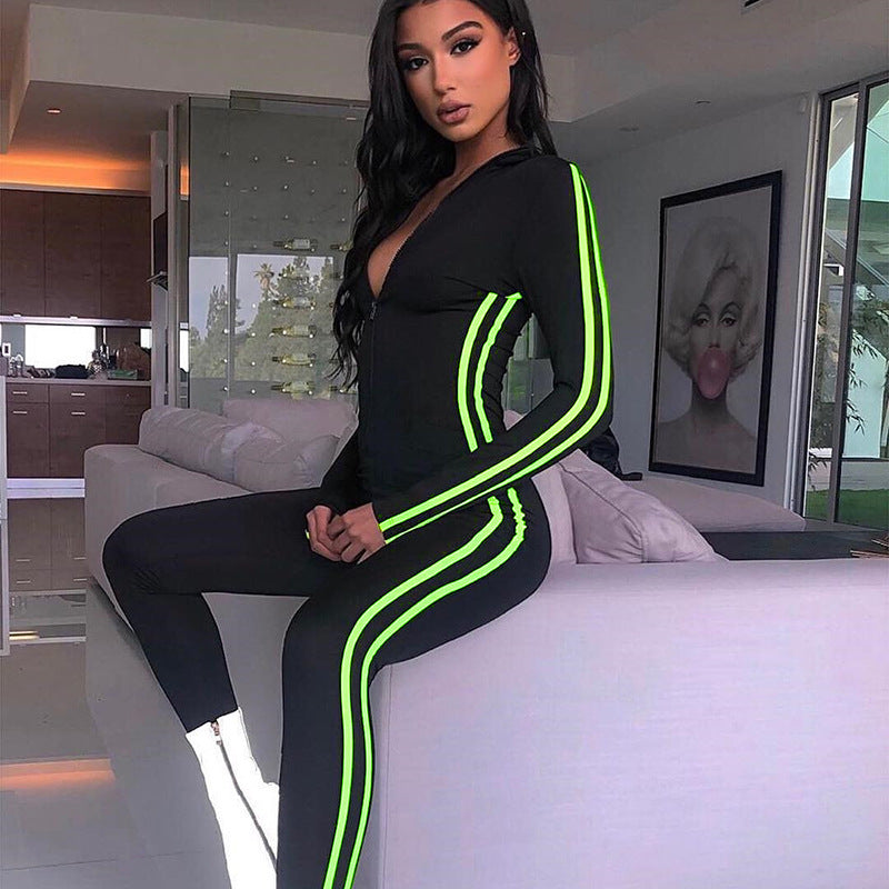 Zipper Slim Fitness suit
