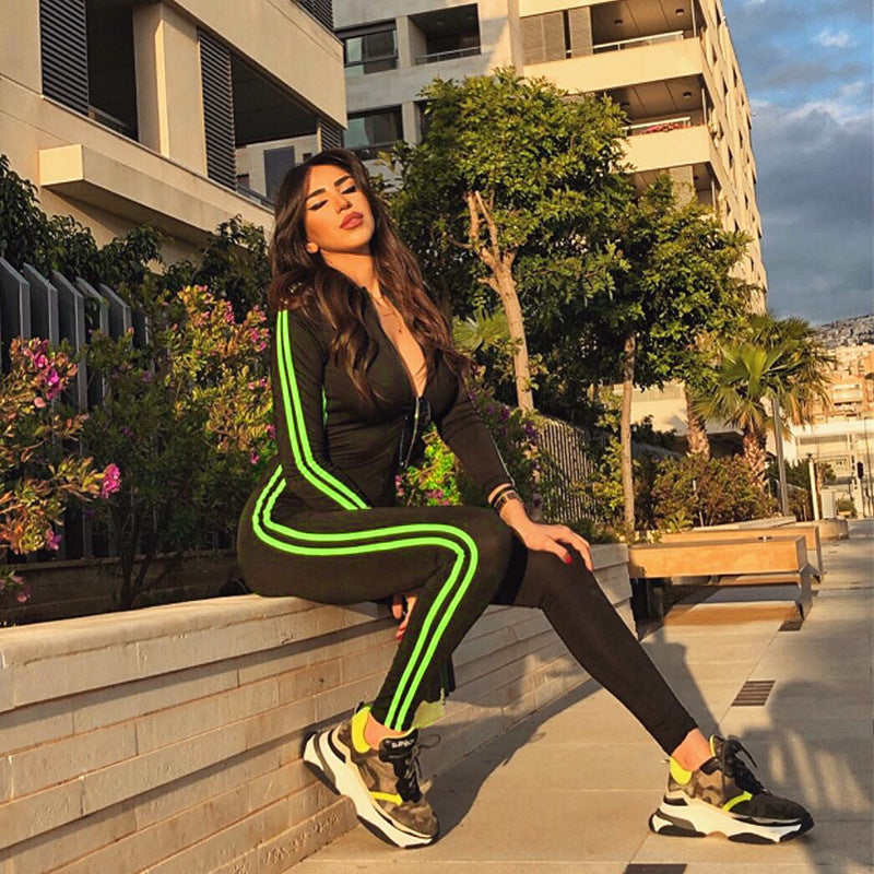 Zipper Slim Fitness suit