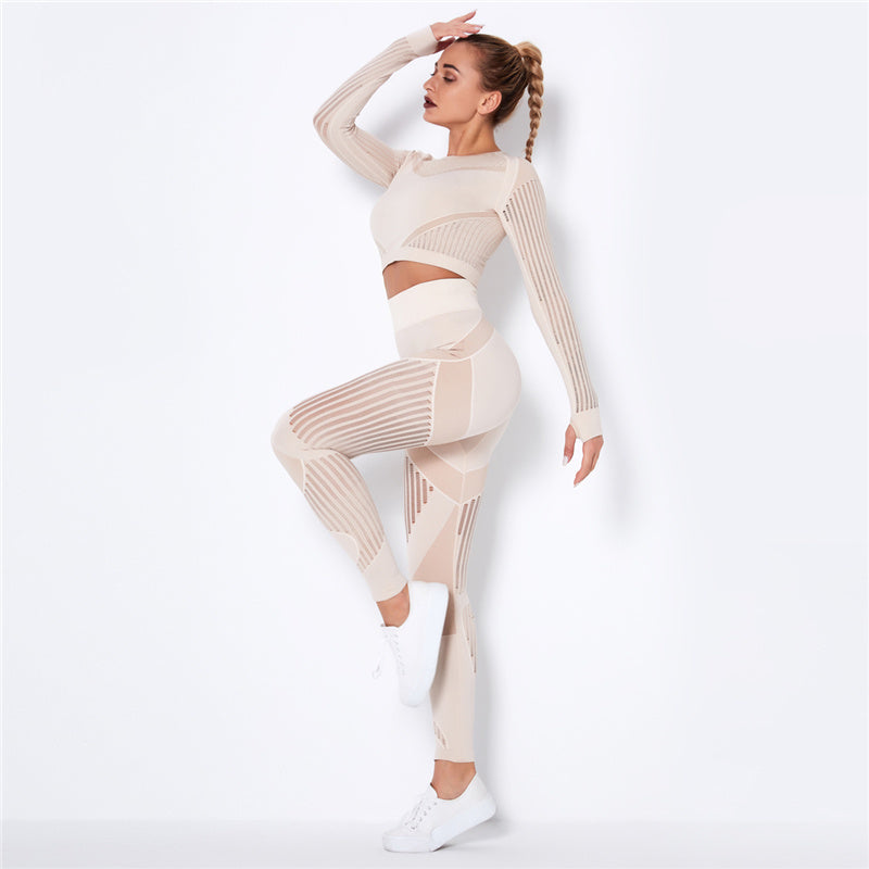 two-piece fitness suit