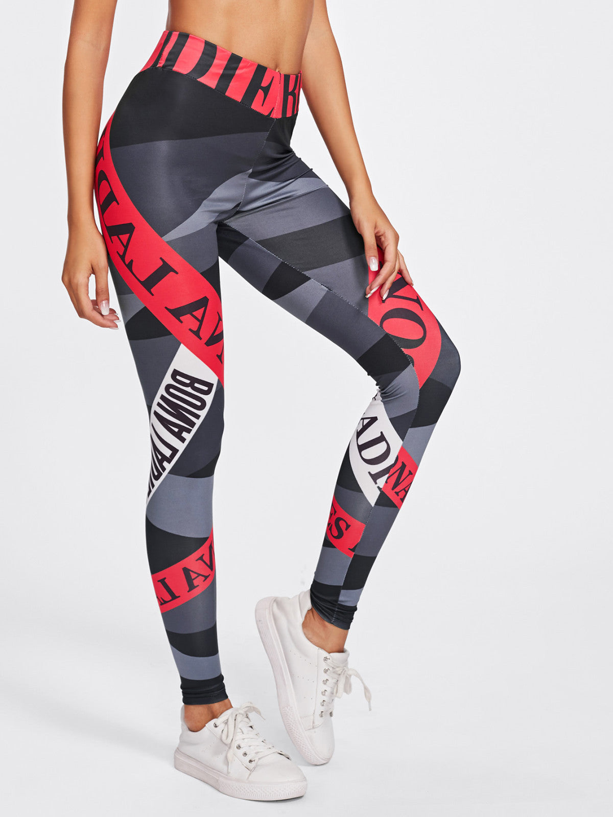 Alphabet print thights