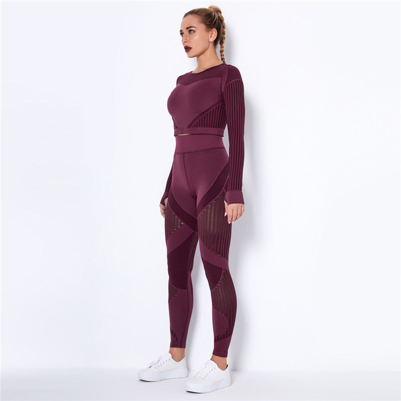 two-piece fitness suit