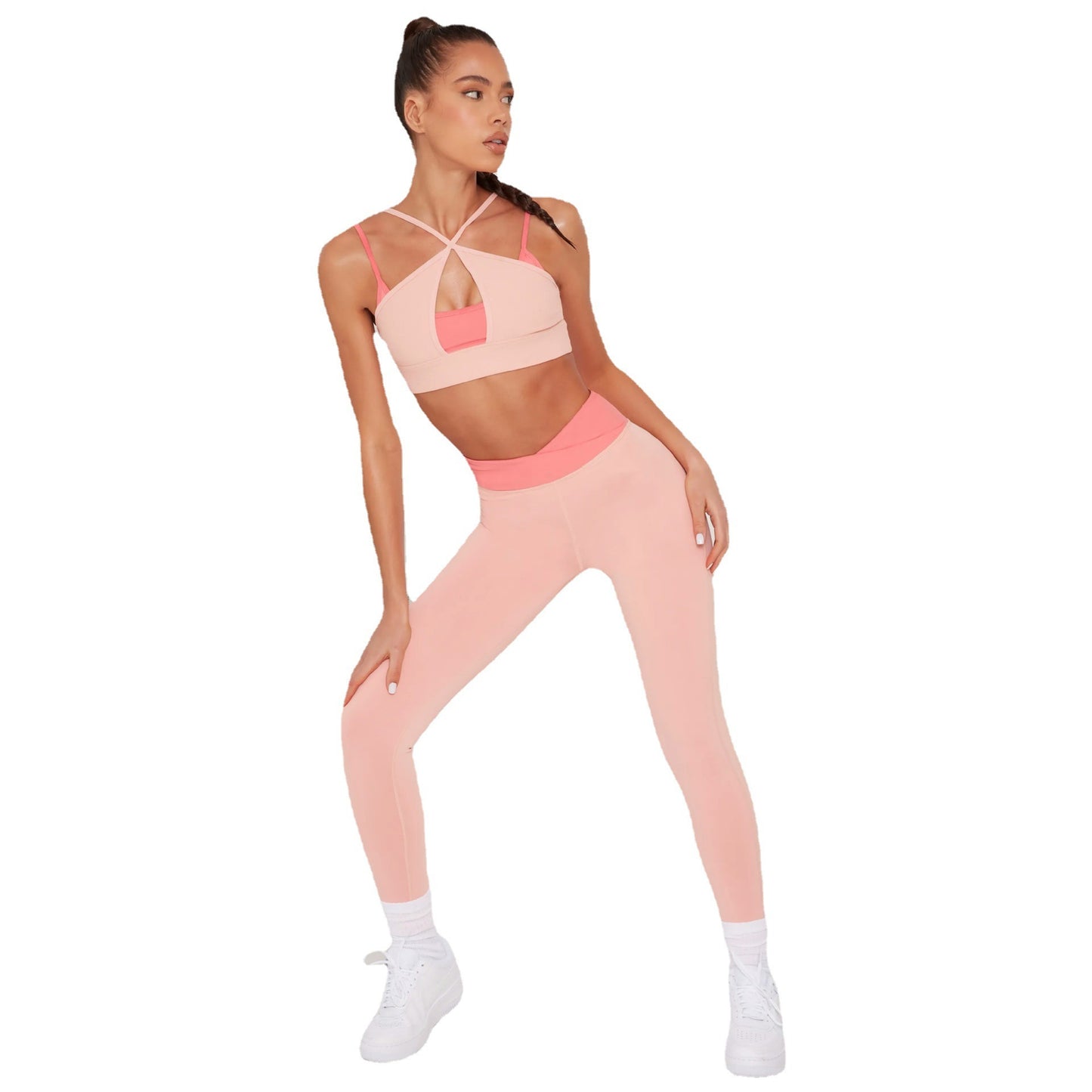 Two-piece Set Candy Color Suit