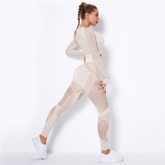 two-piece fitness suit