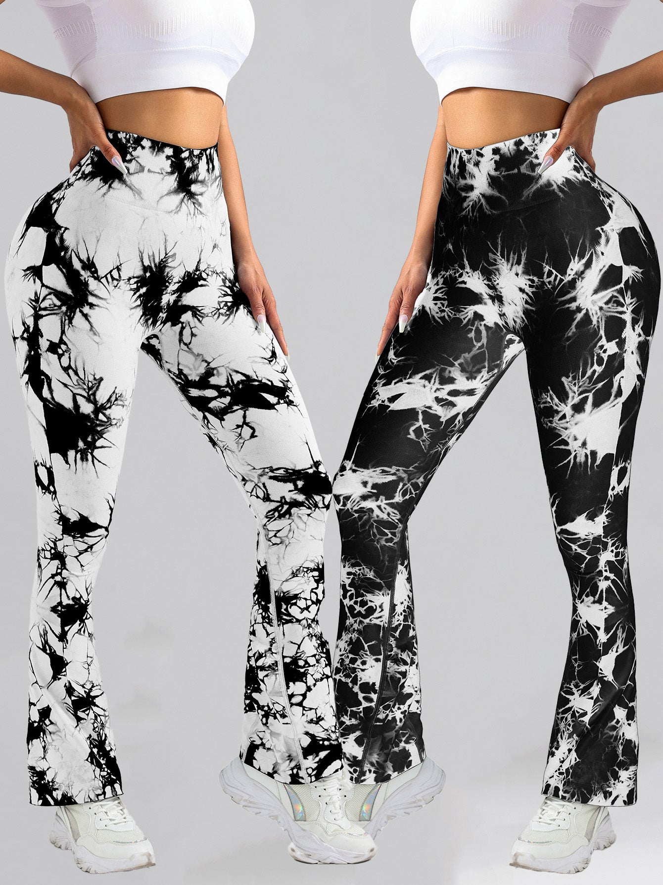 2 Pack Tie Dyed High Waisted
