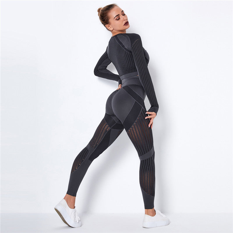 two-piece fitness suit