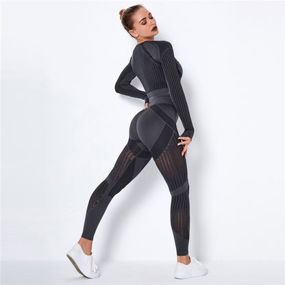 two-piece fitness suit
