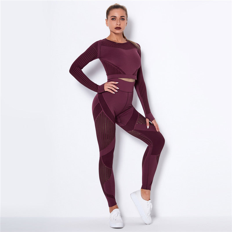 two-piece fitness suit