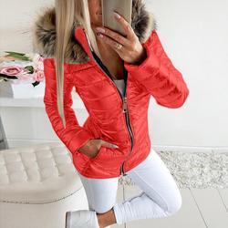 Women's shiny fur collar