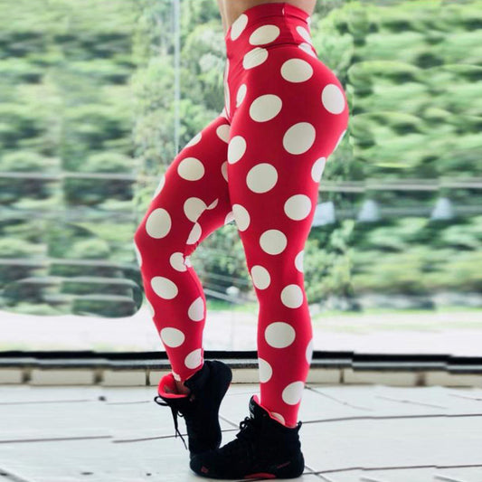 Red bottom white circle  thights