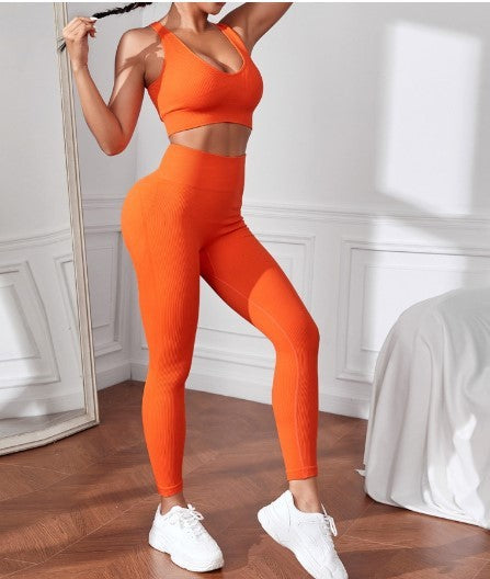 Pink Yoga Clothes Set Bra