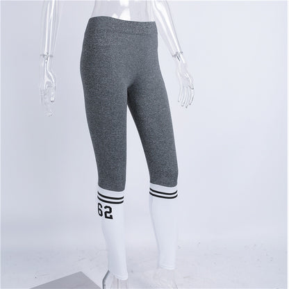 Gray & White Two Bars  thights