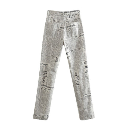 Woman Fashion Beige  Pants
