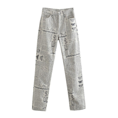 Woman Fashion Beige  Pants