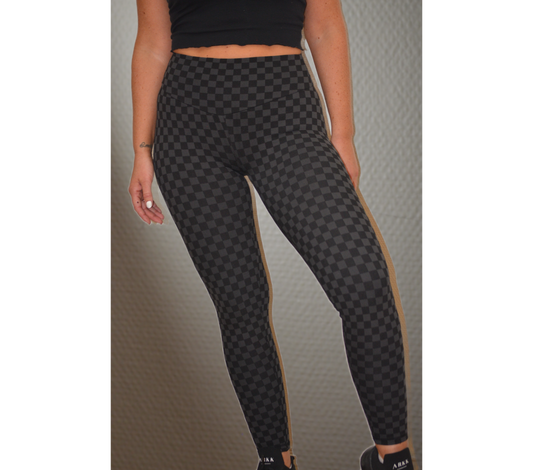 Sort Chess design tights