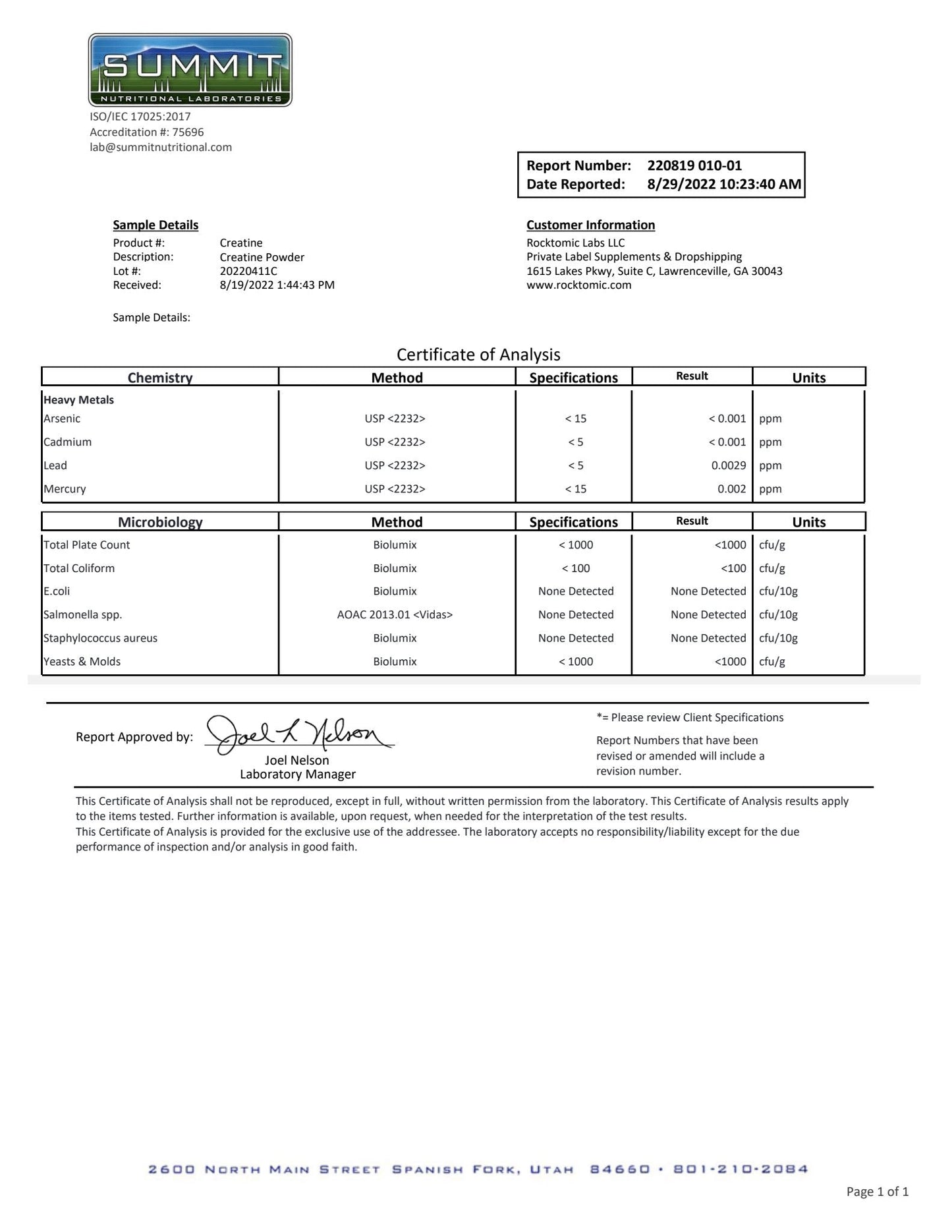Creatine MH Powder