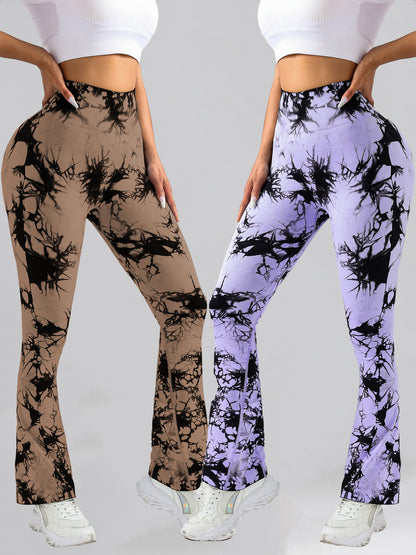 2 Pack Tie Dyed High Waisted