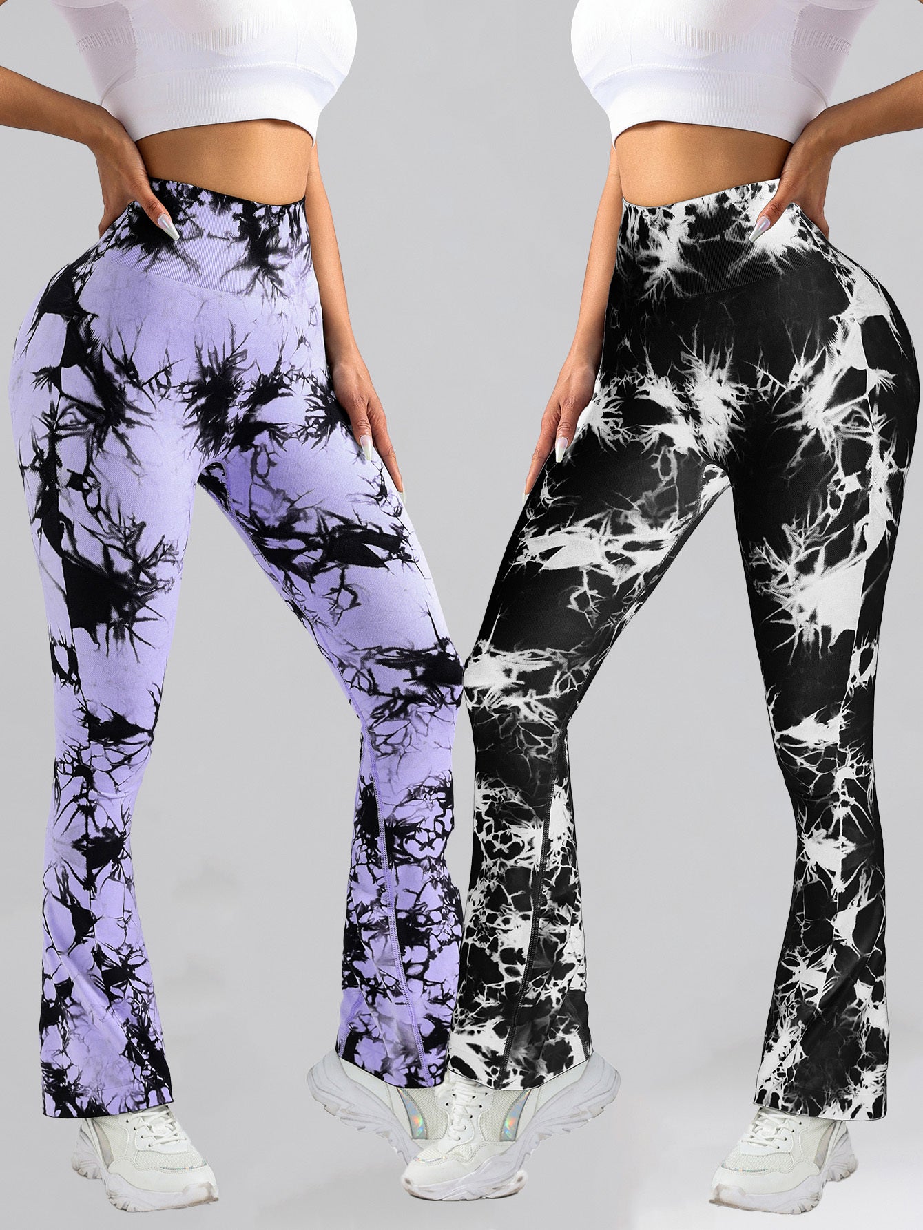 2 Pack Tie Dyed High Waisted